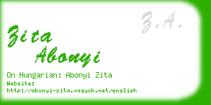 zita abonyi business card